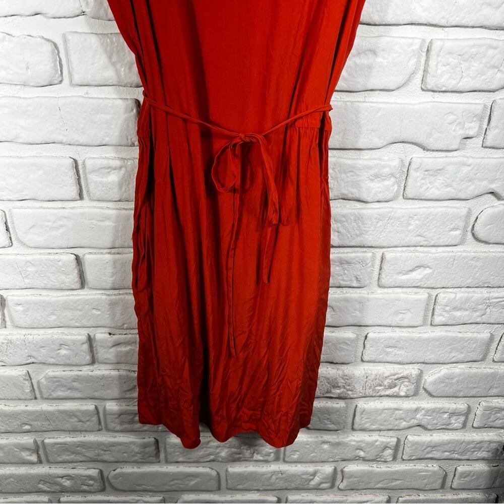 Vince Silk Blend Orange Mini Dress Size Small - Picture 9 of 10